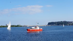 Dame Shirley cruising through Cardiff Bay